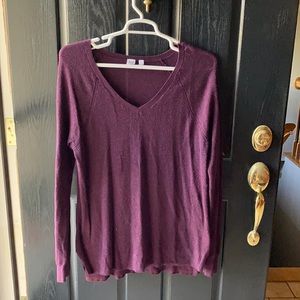 Gap Long Sleeved Knit Thin Sweater Purple